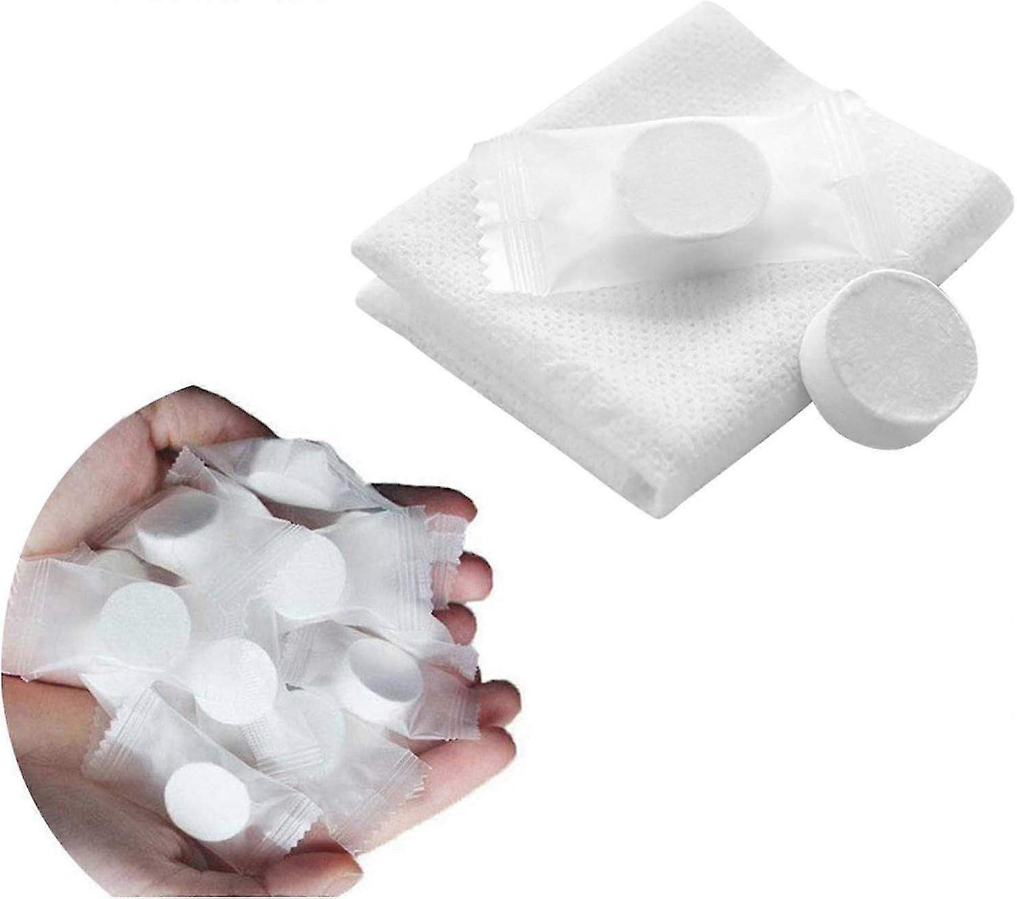 50 Pieces Compressed Towel Portable Disposable Towels Mini Compressed
