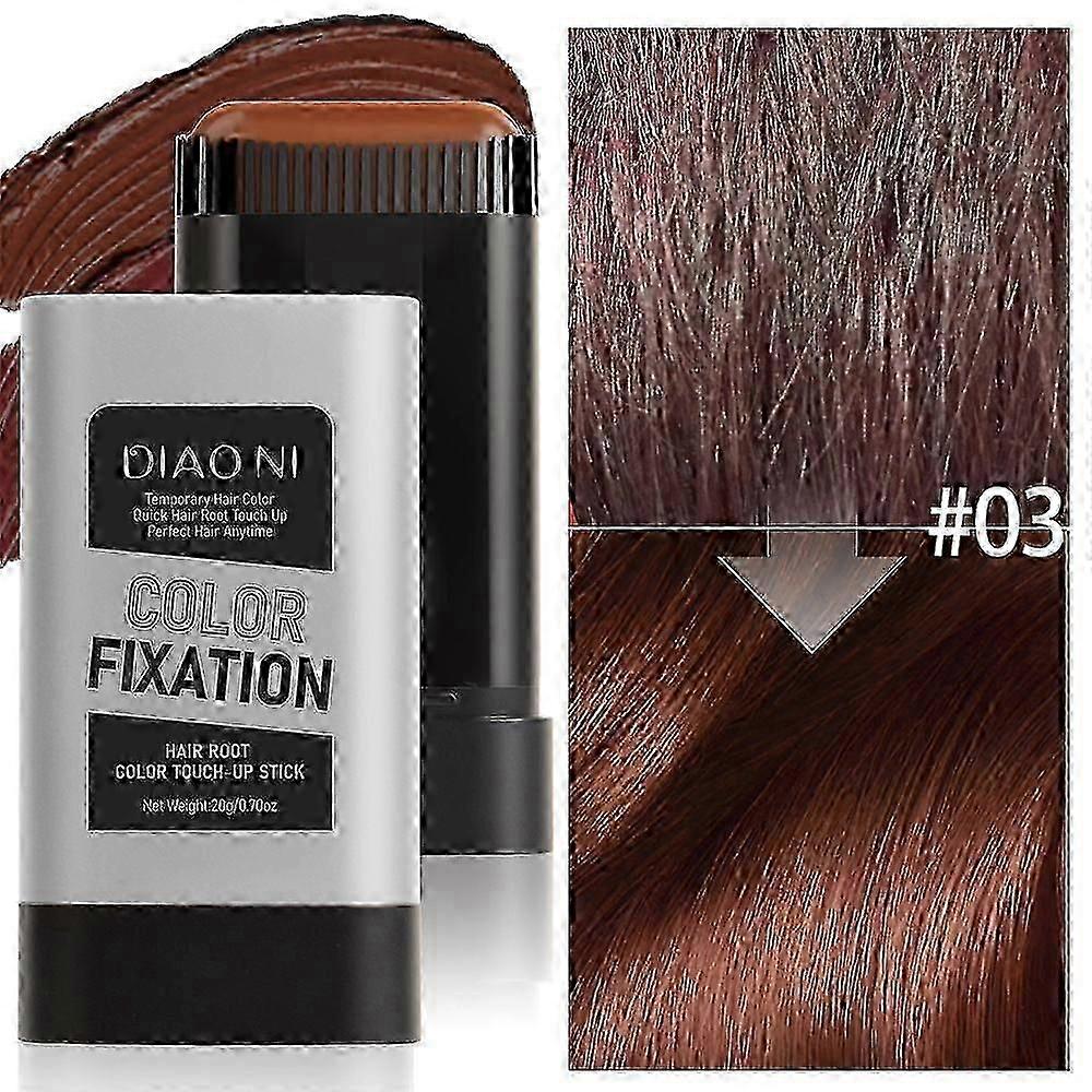 Hair Color Stick, Instant Hair Color Stick With Built-In Comb, Long Lasting Waterproof and Sweat-Proof Hair Dye Comb For Gray Hairs Coverage