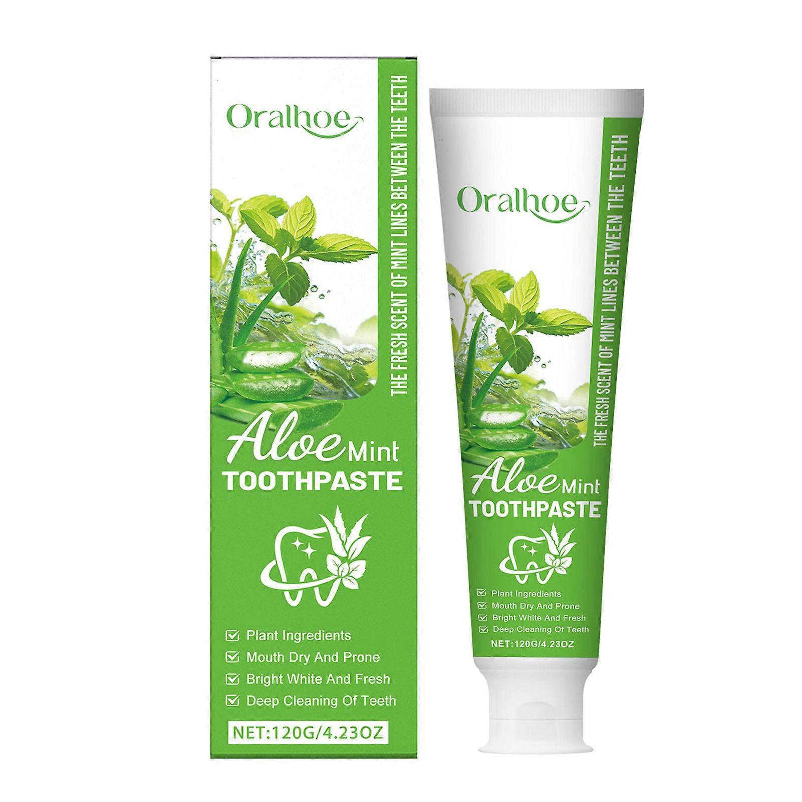 Natural Mints Whitening Toothpaste with Aloe Effectively Removes Surfaces Stains for Whole Family