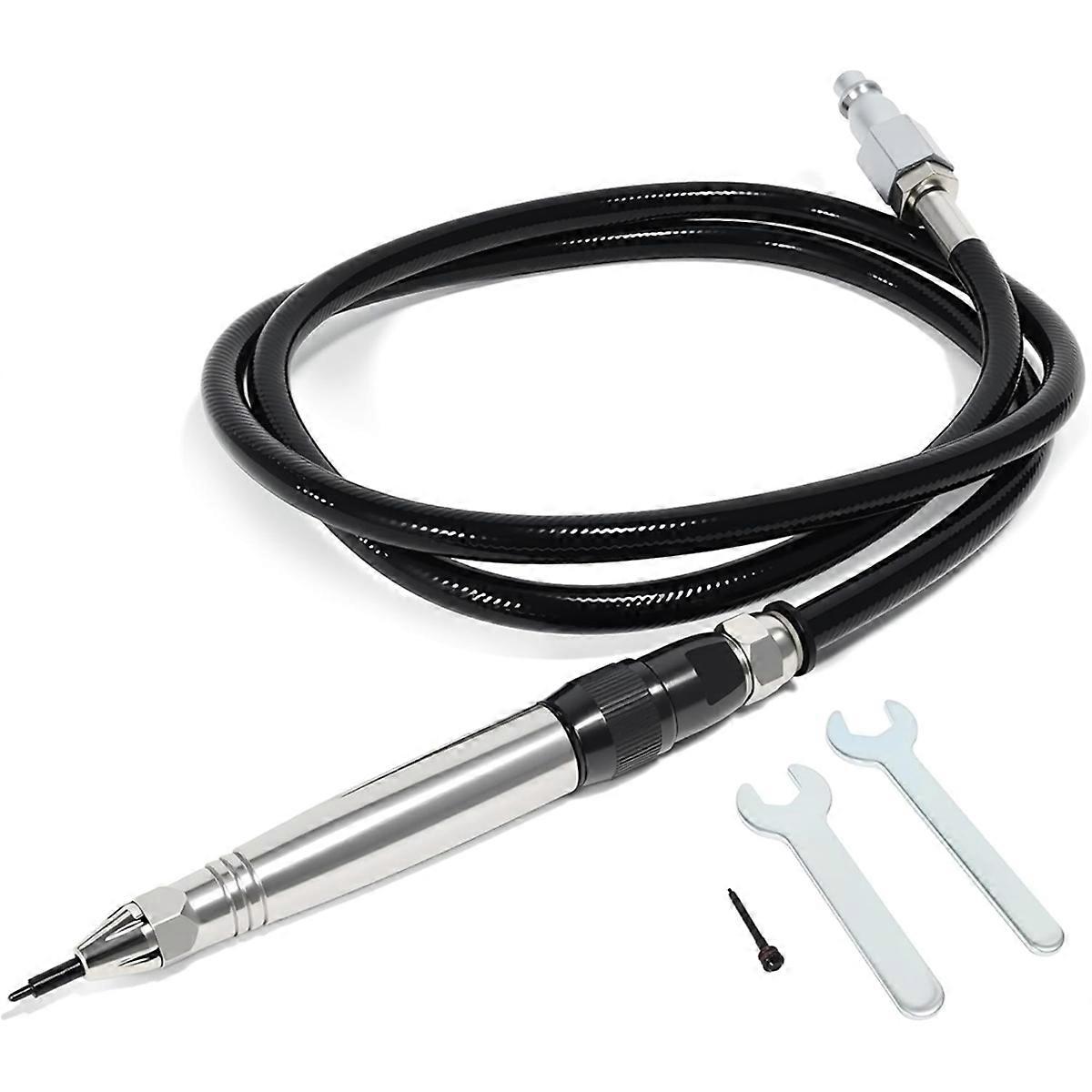 Pneumatic Engraving Pen, Metal Engraver Tool, Air Scribe Pen for Plastic Wood, with 1Tungsten Carbi