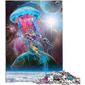Quebra-cabeças para assassino Space Jellyfish Quebra-cabeças para adultos 300 peças para adultos Crianças Idade 6+ quebra-cabeças Desafiador de completar mas divertido e bem-humoradoWD12