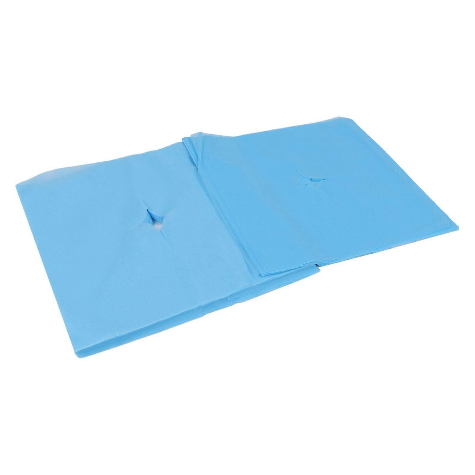 100Pcs Face Rest Cover Hole Design Good Water Absorption Breathable Disposable Headrest Cover for Beauty Salons