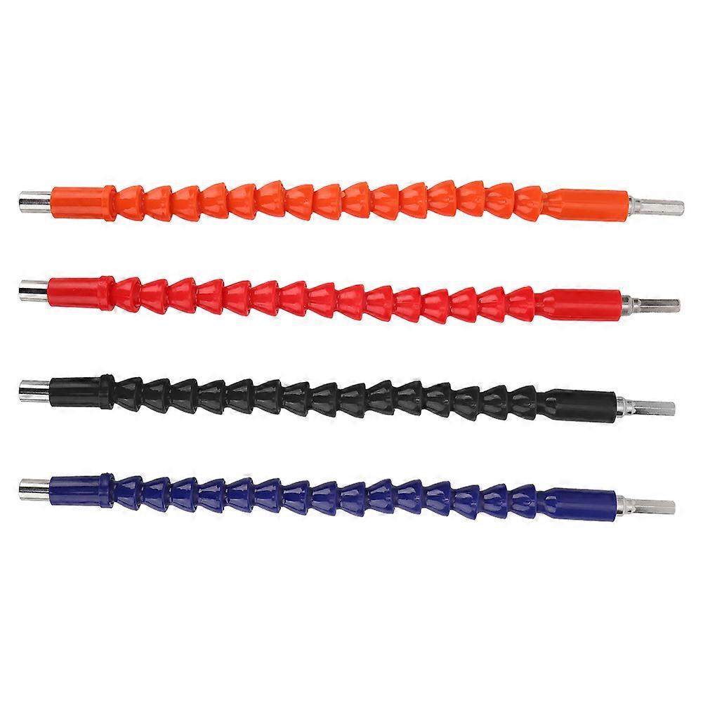 Lot de 4 rallonges d'embouts flexibles pour tournevis, porte-foret, tige hexagonale 1/4"