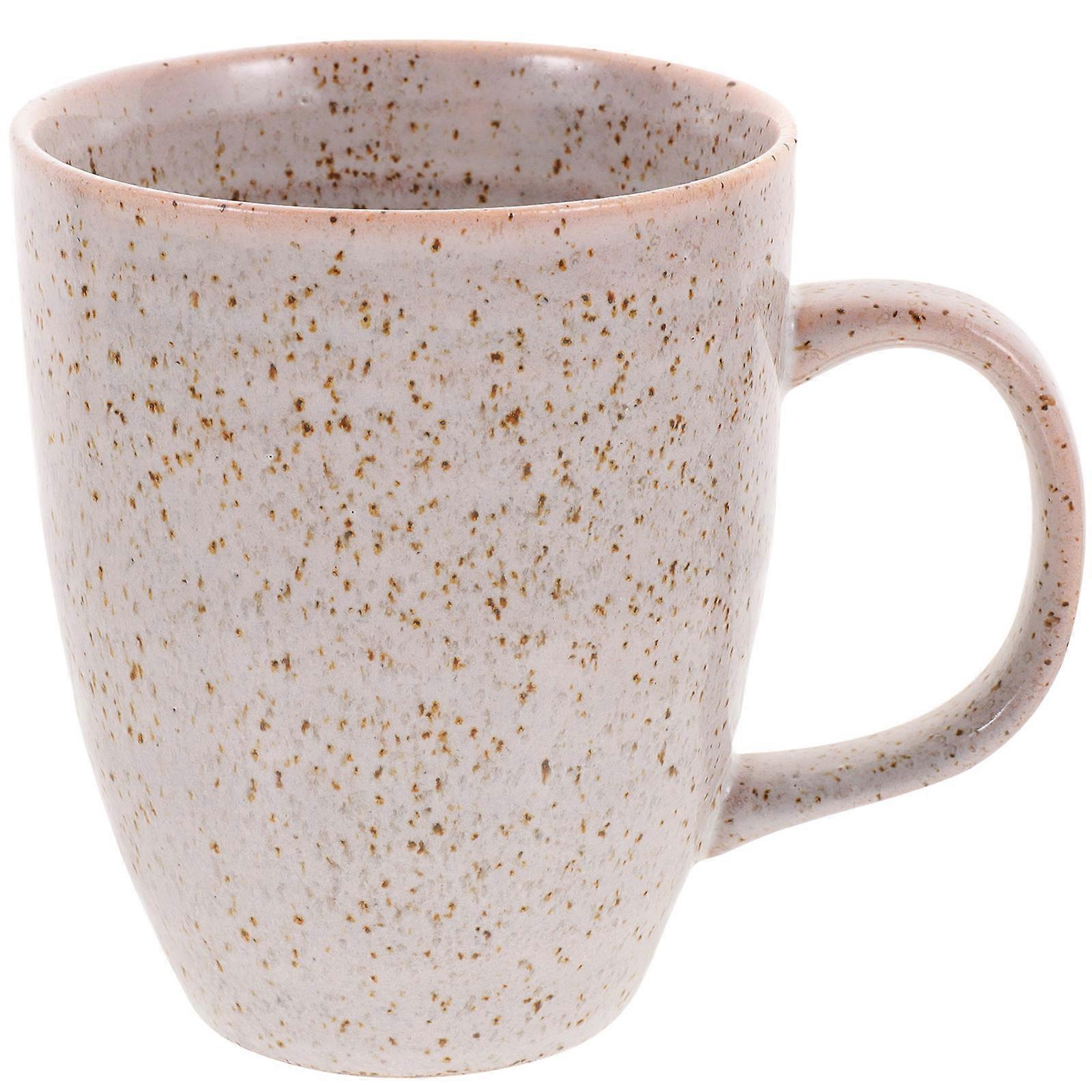 Reusable Coffee Mug Ceramic Tea Cup Office Use Grey Porcelain 1Set