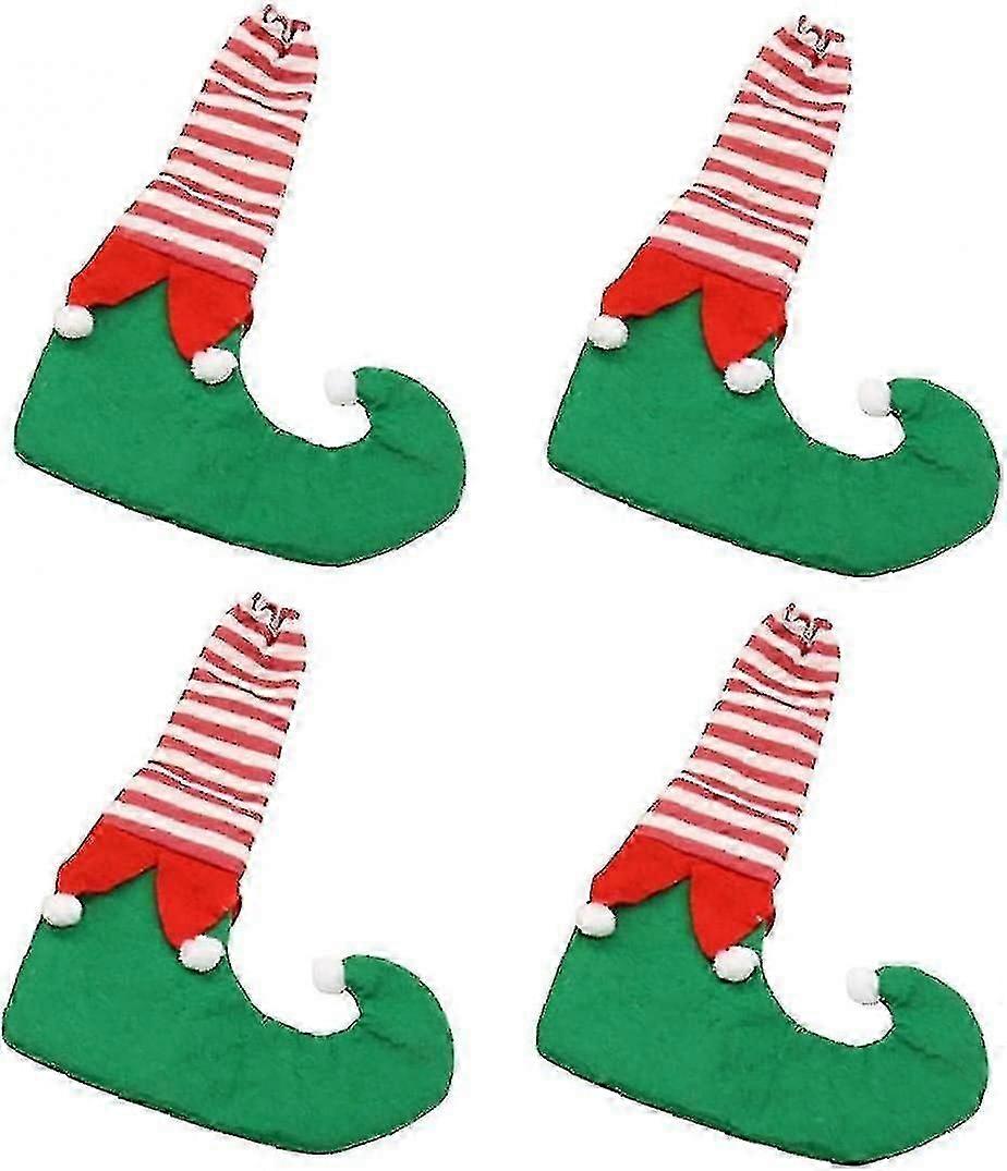 クリスマステーブルレッグカバーソックスクリスマスソックスソックスフロアプロテクター肉テーブルレッグフットグリーンクリスマスデコレーションアクセサリー4pcs
