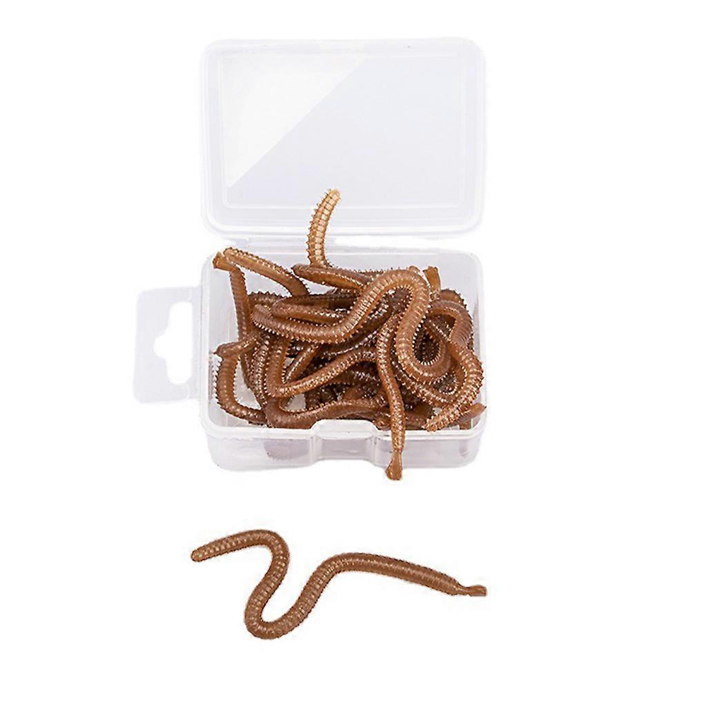16pcs Fish Baits Artificial Soft Lure Worm Lures Simulation Earthworm Worms