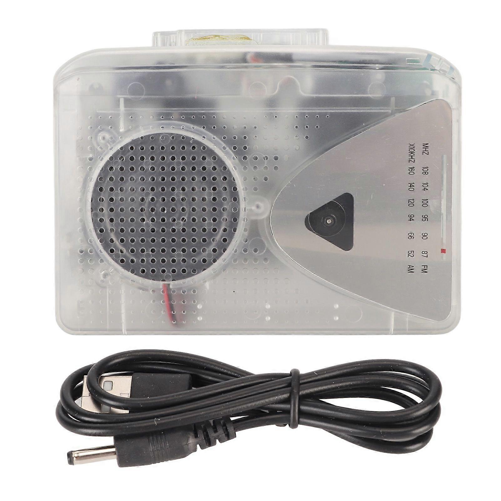 Portable Cassette Player FM AM Radio Stereo Cassette Tape Player with 3.5mm Jack and Speaker for Daily