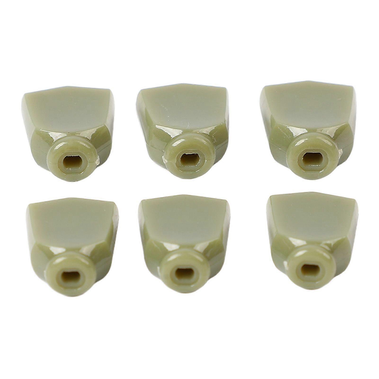 6Pcs Guitar Tuning Peg Buttons Plastic Easy Control Tuner Buttons Set for Acoustic Electric Guitar
