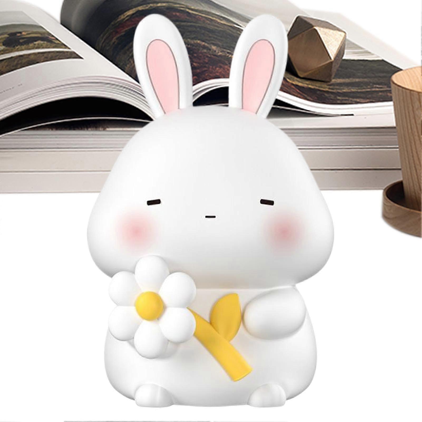 Kids Night Light Rechargeable Rabbit Lamp With Tap Control Brightness Adjustable Nursery Room Dorm Room Night Light