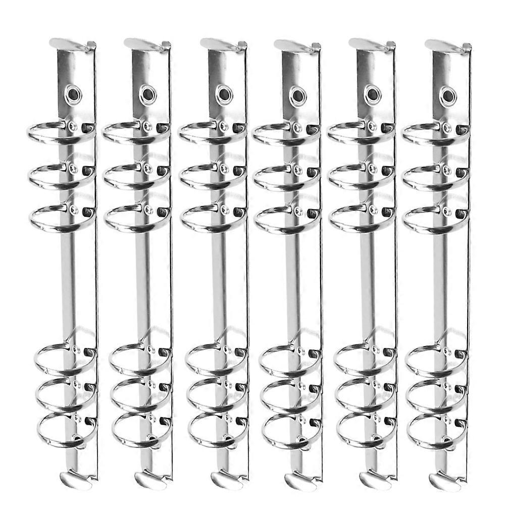 Binder Loose-Leaf Metal Ring Binder for Office Use 24Pcs Silver Clips