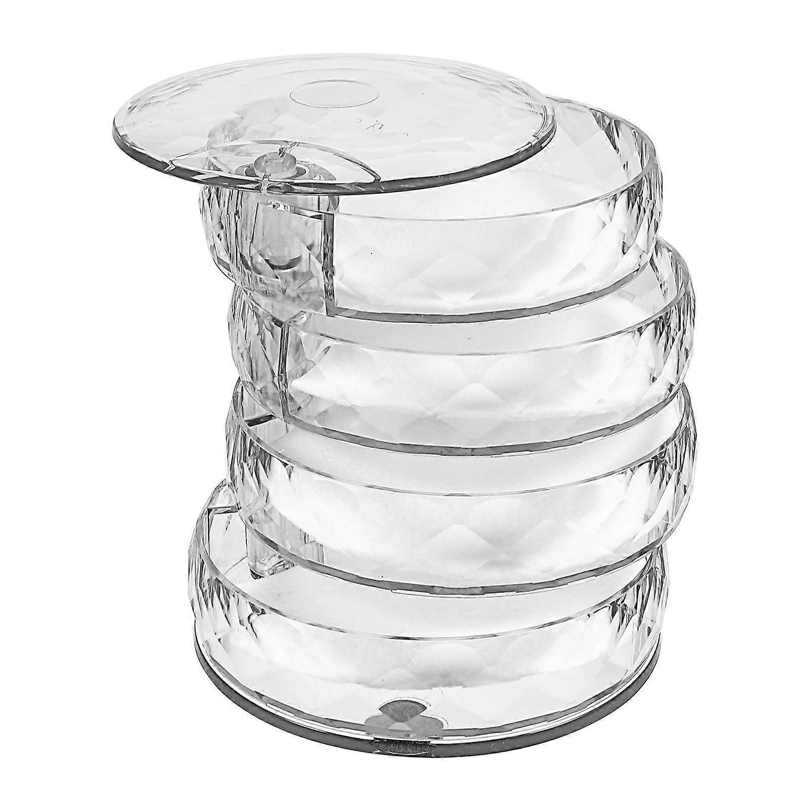 Multi-Layer Jewelry Box Rotating Storage with 2Pcs for Home Use