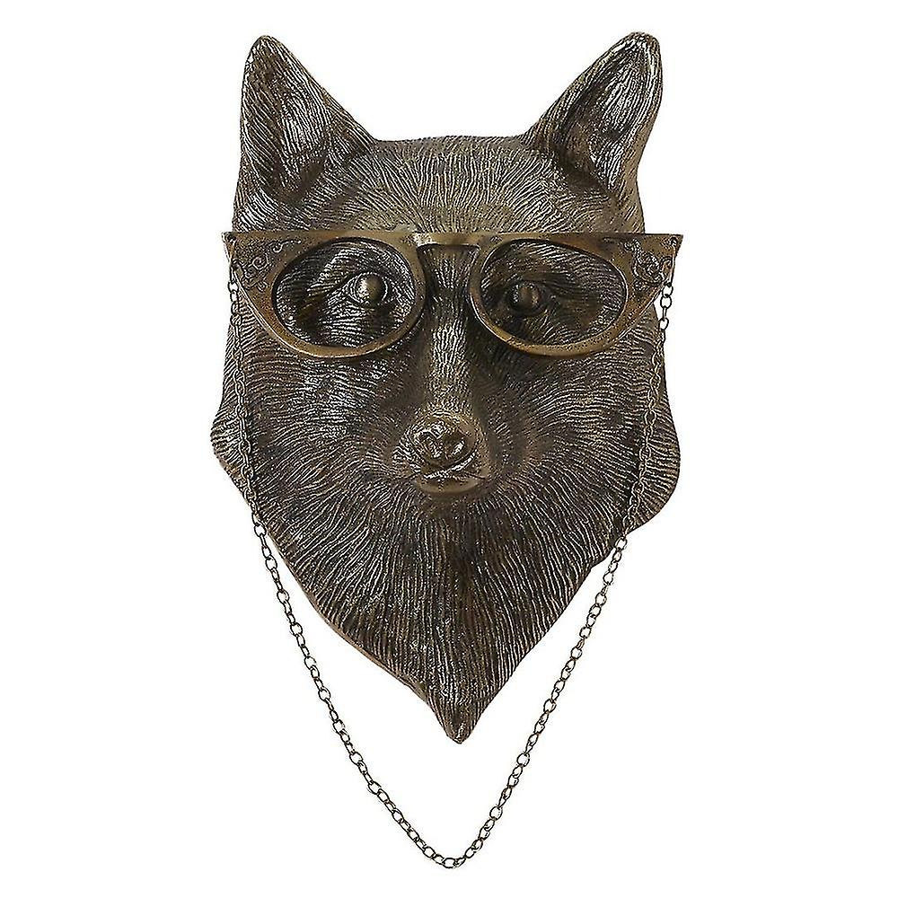 Rabbit Bear Frankie Stag Smoking Bronzed Resin Wall Mounted Ornament Hanging Handicraft