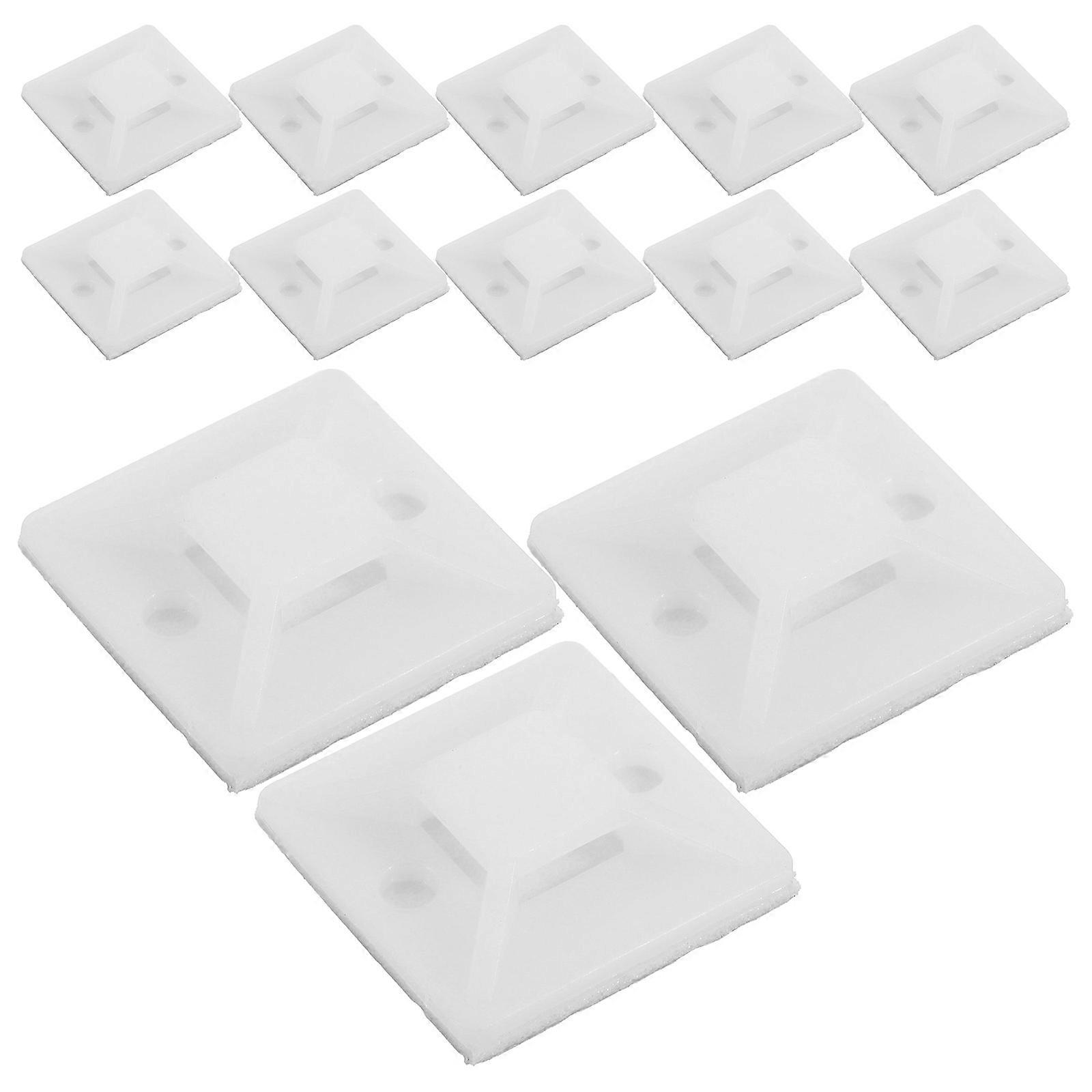 Zip Tie Mount White Adhesive Cable Mounts for Wire Organizer 200Pcs Set