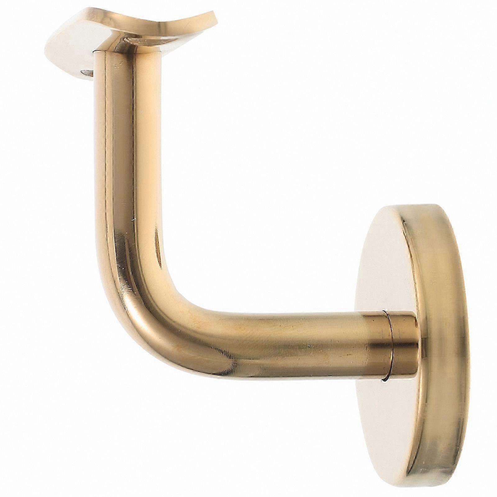 Heavy Duty Wall Mount Brackets for Staircase Handrails, Secure Connection Accessories, 8.70x7.30x6.00CM, 1 Pair, Golden Tone