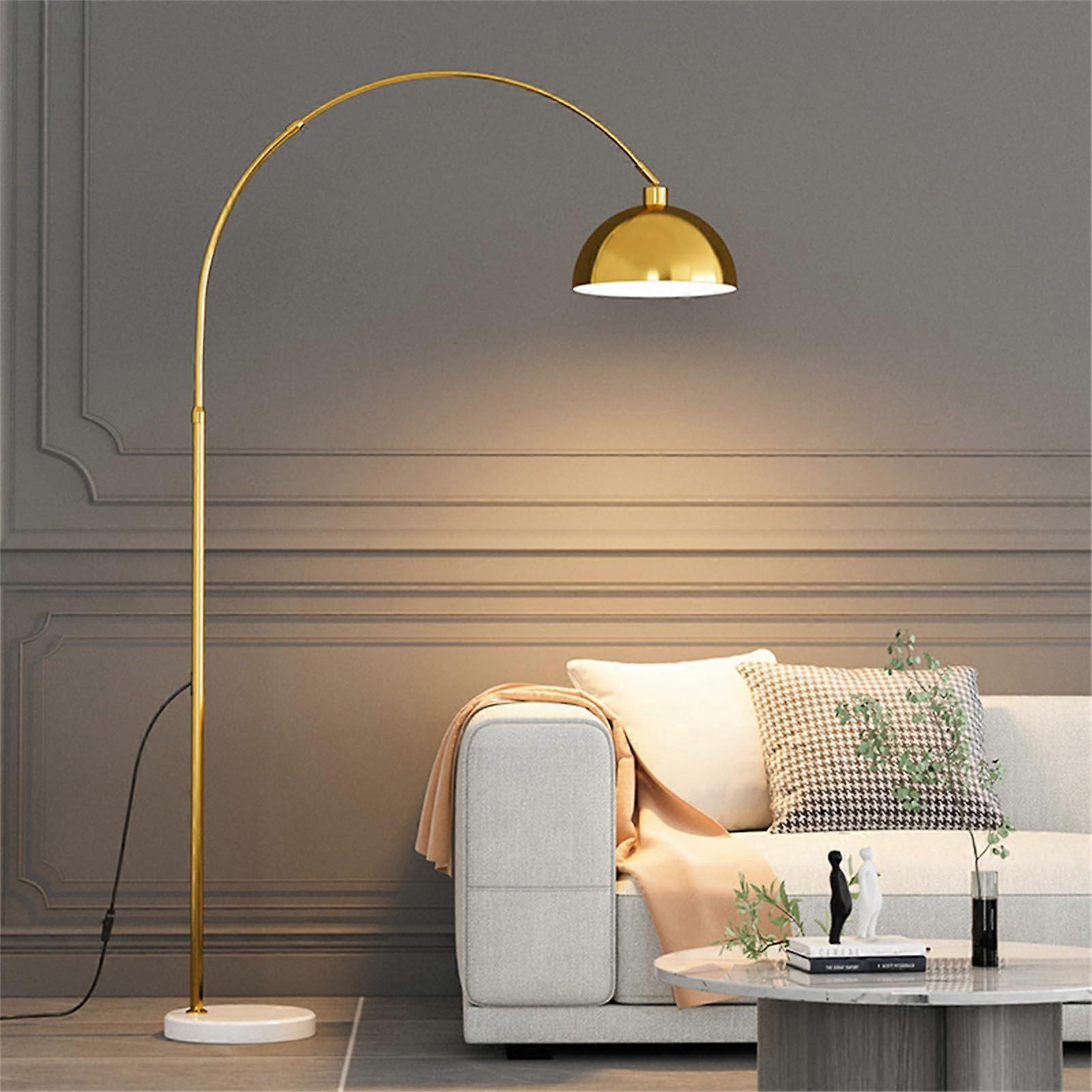 Arc Floor Lamps Tall Standing Lamp Stepless Dimmable Black Or Gold Finish Adjustable Shade Couch Arched Reading Lamp