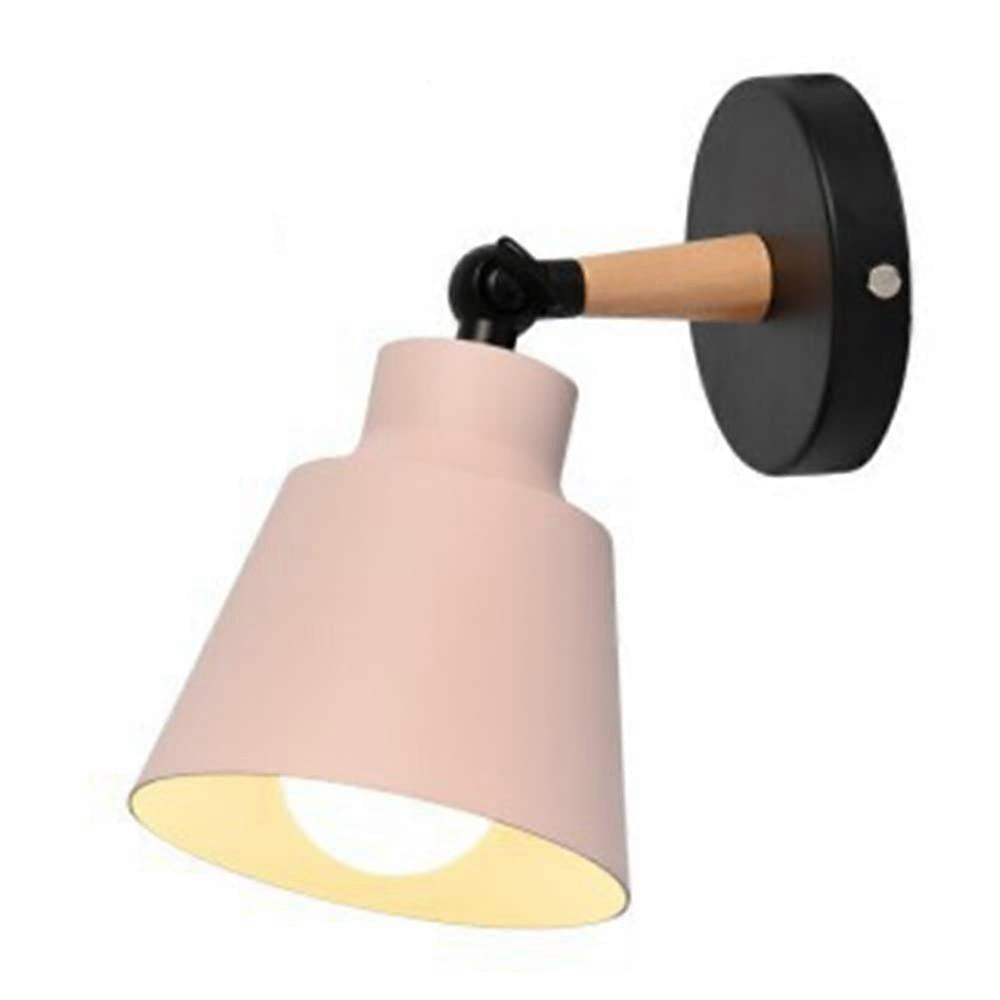 Wall Light Nordic Sconce E27 Pink Copper Lamp Holder Edison Macaron Style Bedside Reading