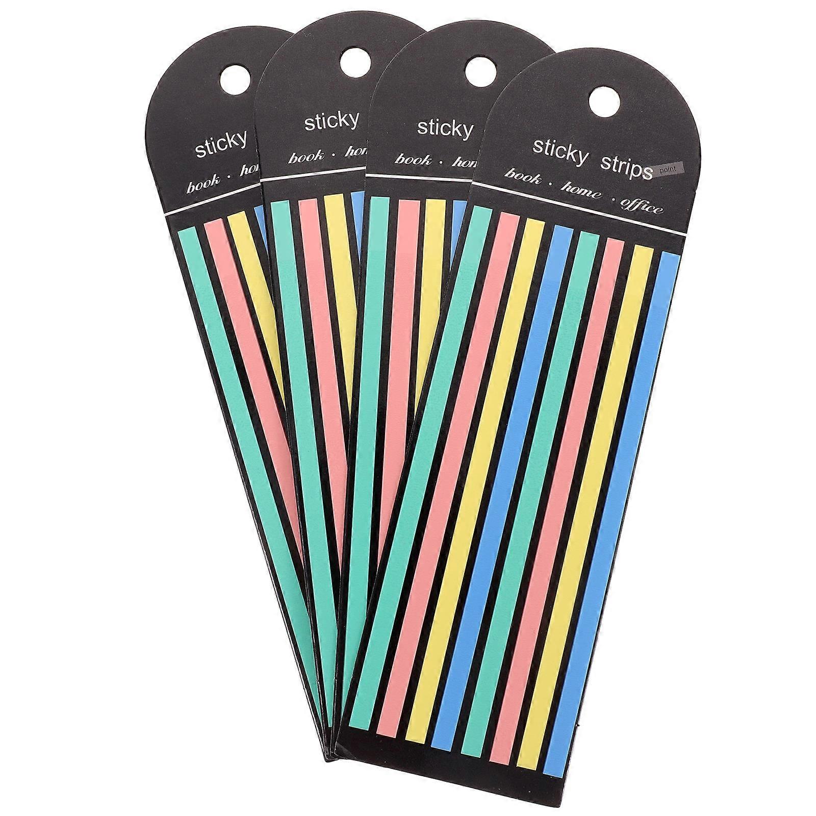 Portable Highlight Strips Page Markers for Writing Use 2Pcs 4 Books