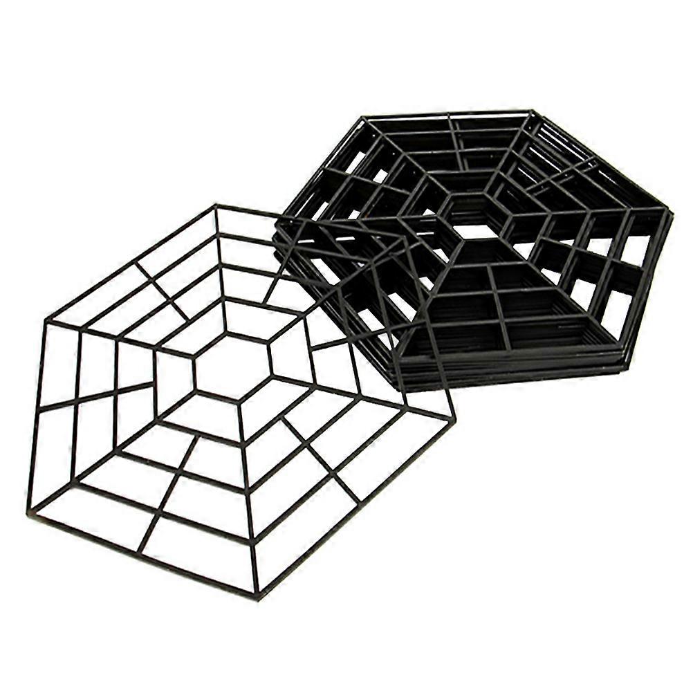 Fish Guard Six Angle Pond Protective Net for Pond Use 40Pcs Black