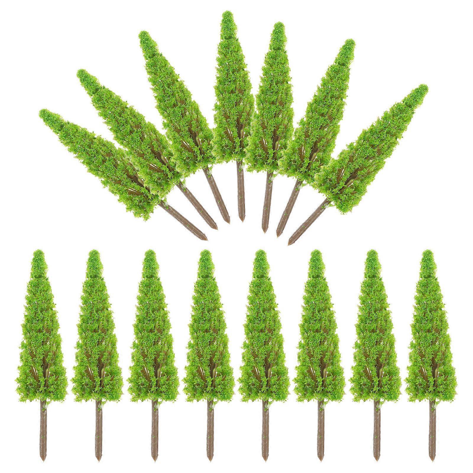 Mini Scene Accessory Model Trees Plastic for Micro Landscaping Decoration 60Pcs