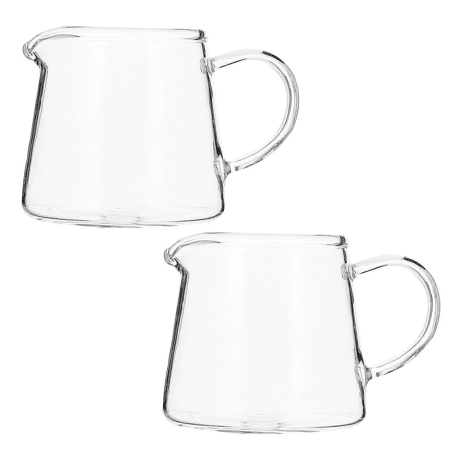 4Pcs Glass Milk Cups for Coffee and Beverage Use in Home