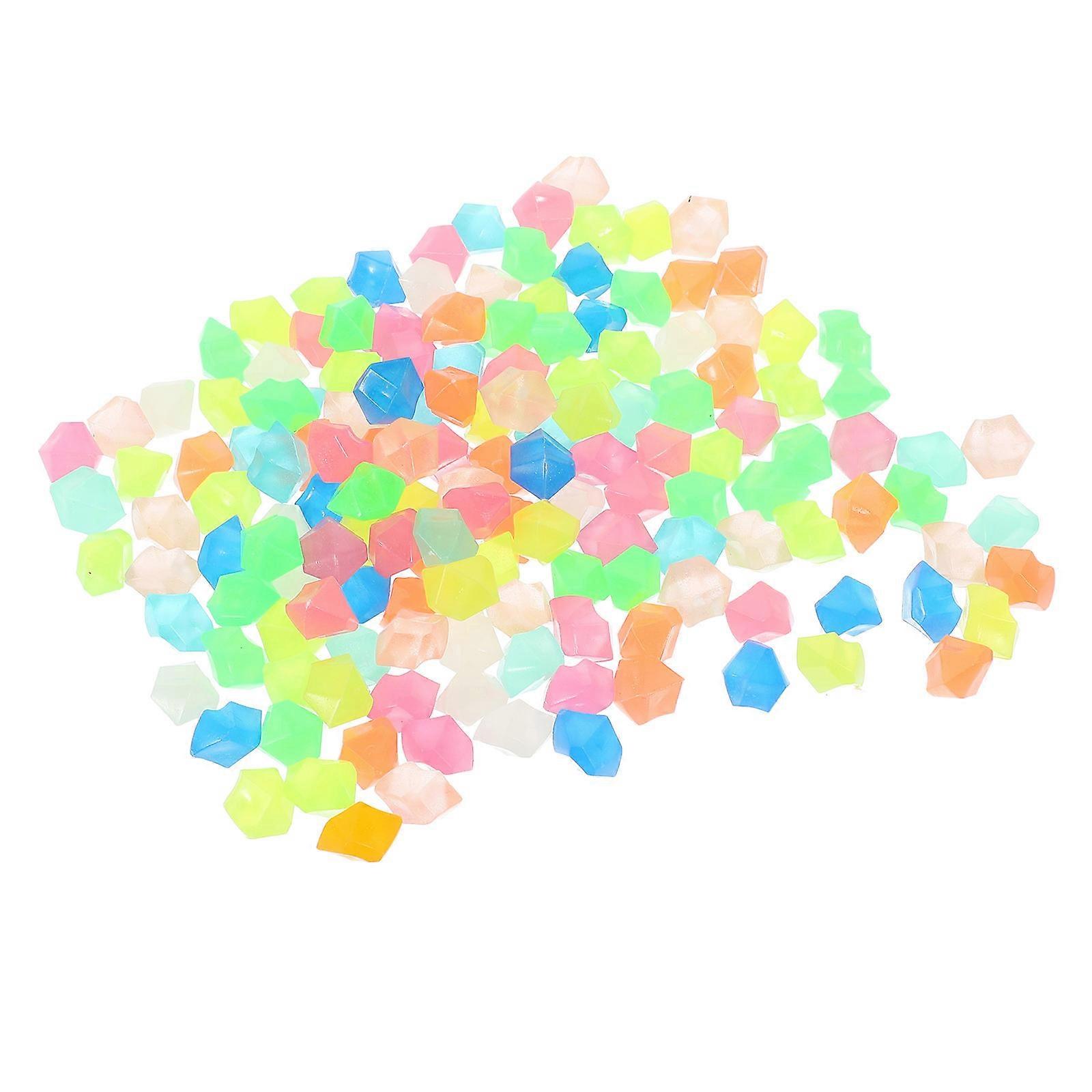 Resin Landscaping Rocks 200Pcs Luminous Garden Rocks Fresh Look Design Home Decor Assorted Color Luminous Effect