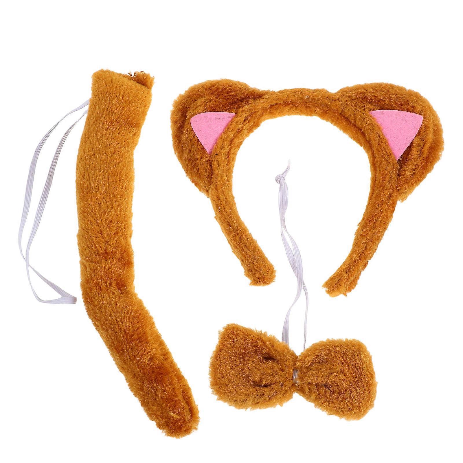 Headwear With Bow Tie And Tail For Dressing Up Pets At Weddings And Daily Occasions Lightweight And Comfortable 3Pcs
