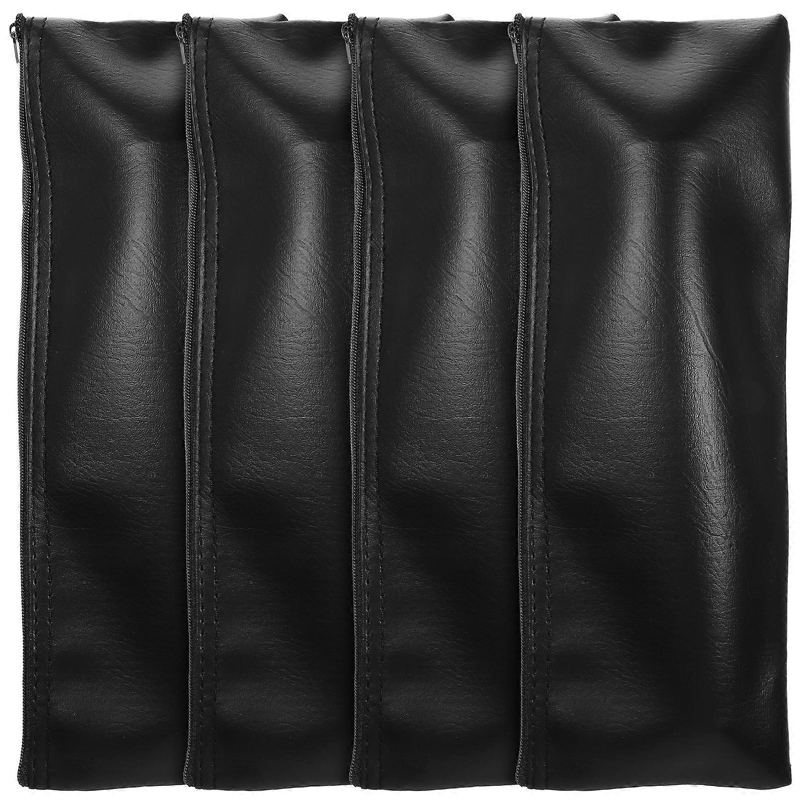 Microphone Bags Cases 4Pcs Storage Pouch For Travel Waterproof Simple Design Black Color