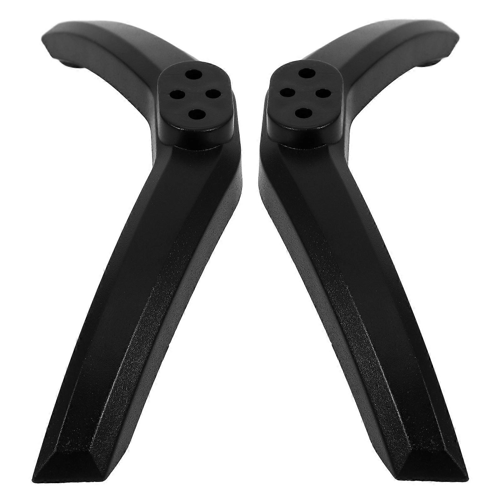 Universal TV Support Pedestal Base for Stable Use 2Sets Black PP