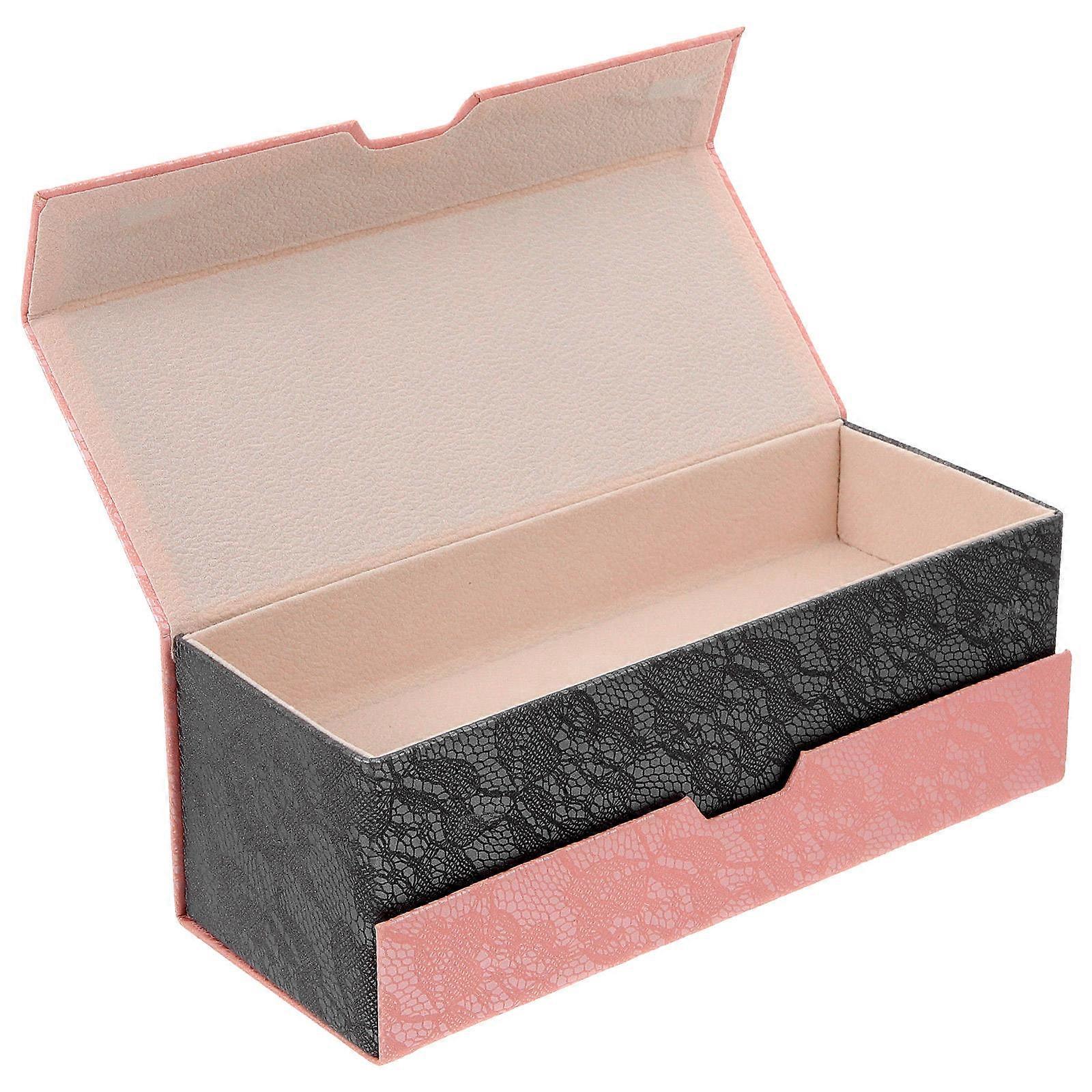 Eyewear Organizer Double Layer Design Perfect For General Users Storage Pink 1Set