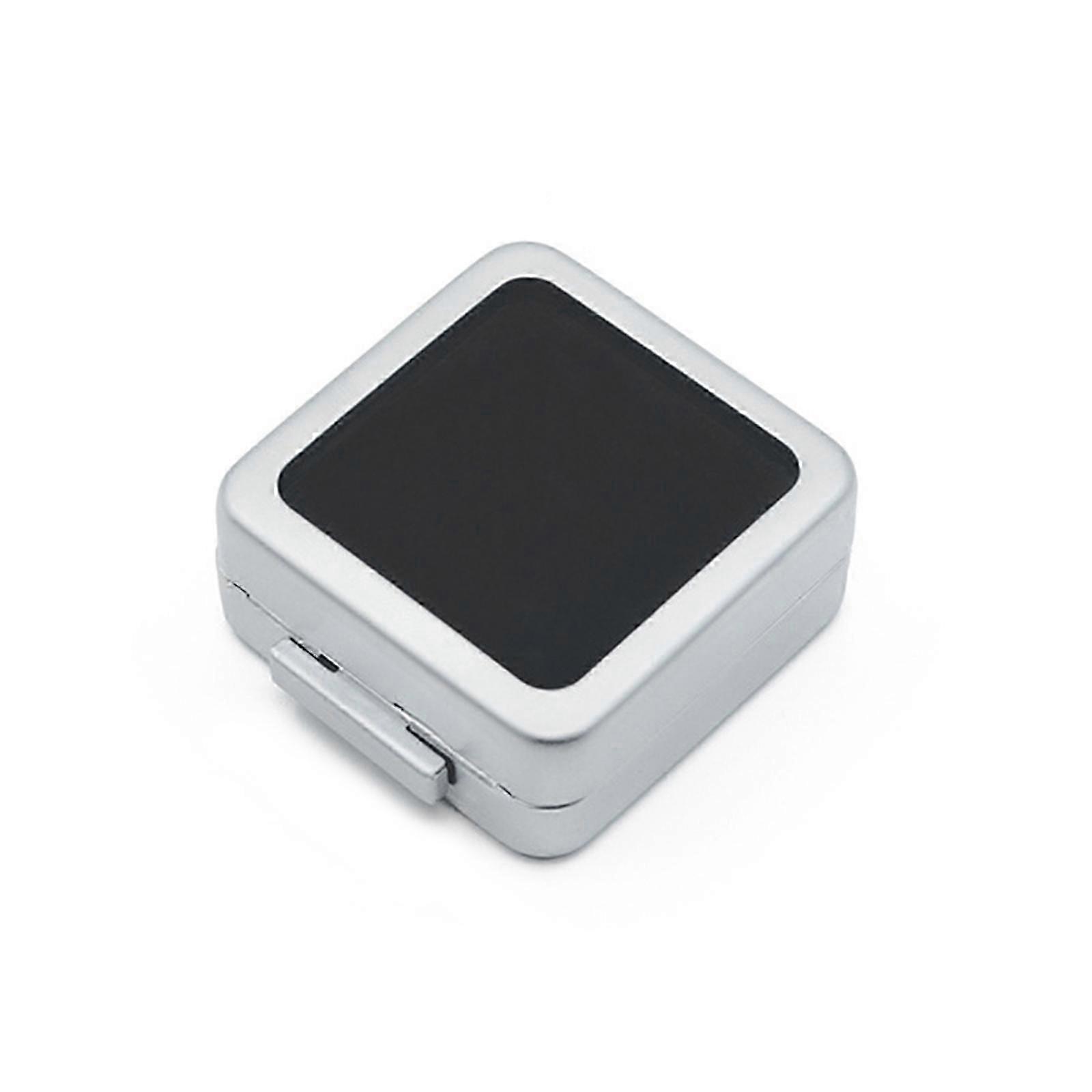 2025 Bare Stone Box Diamond Display Package Box Silver Black Gem Case With Foam Pad Beads Pendant Square Metal Box Showcase Silver S