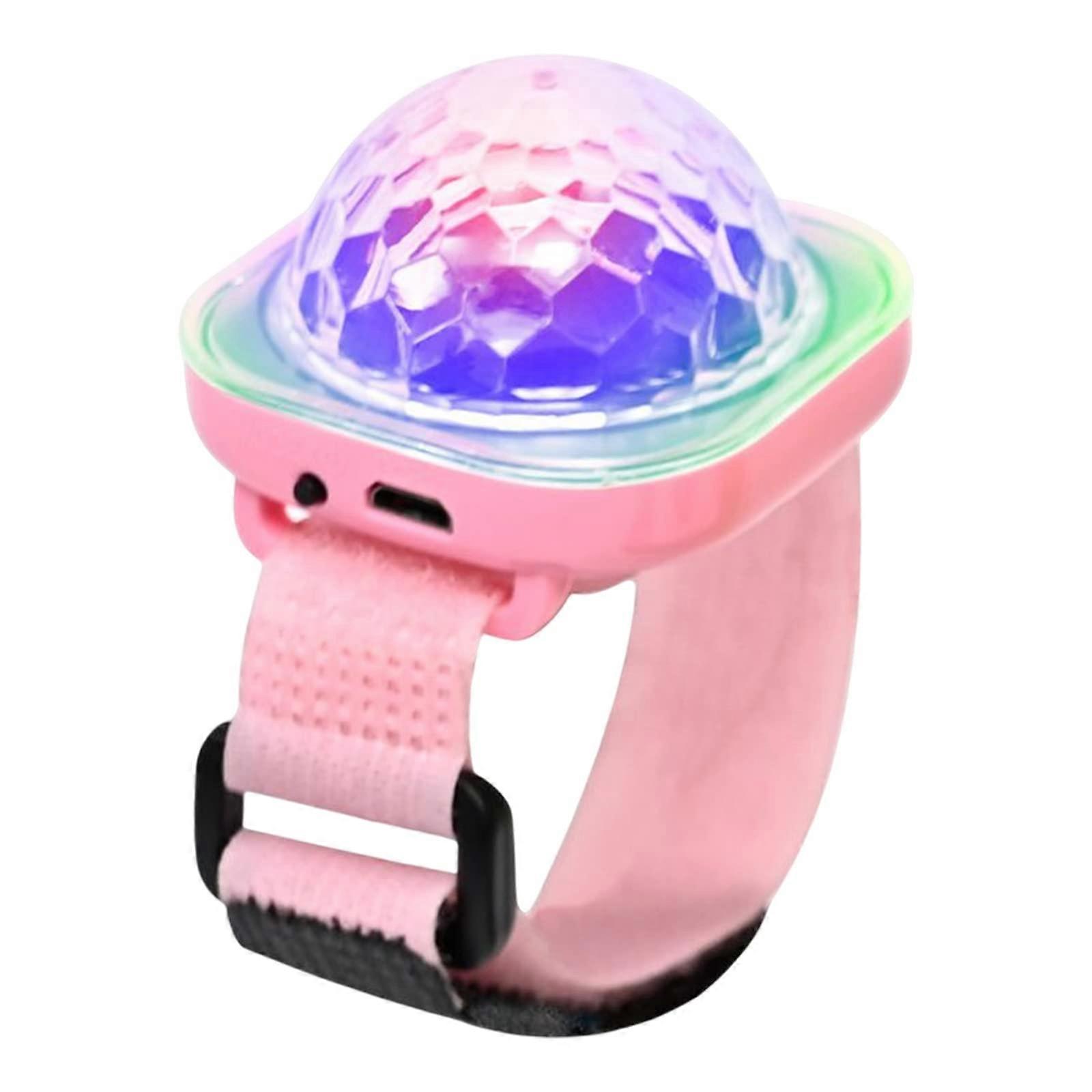 USB Bracelet Disco Lights USB Powered Sound Activated Mini Wrist Strap Ball Light For Kids Party Club KTV Atmosphere