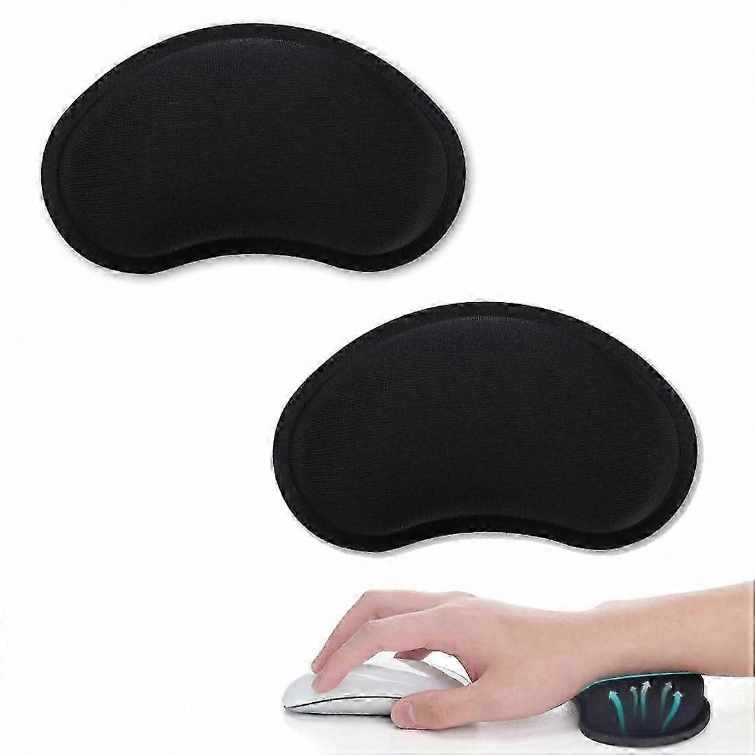 Ergonomic Memory Foam Wrist Support for Mouse with Non-Slip Base Pack of 2