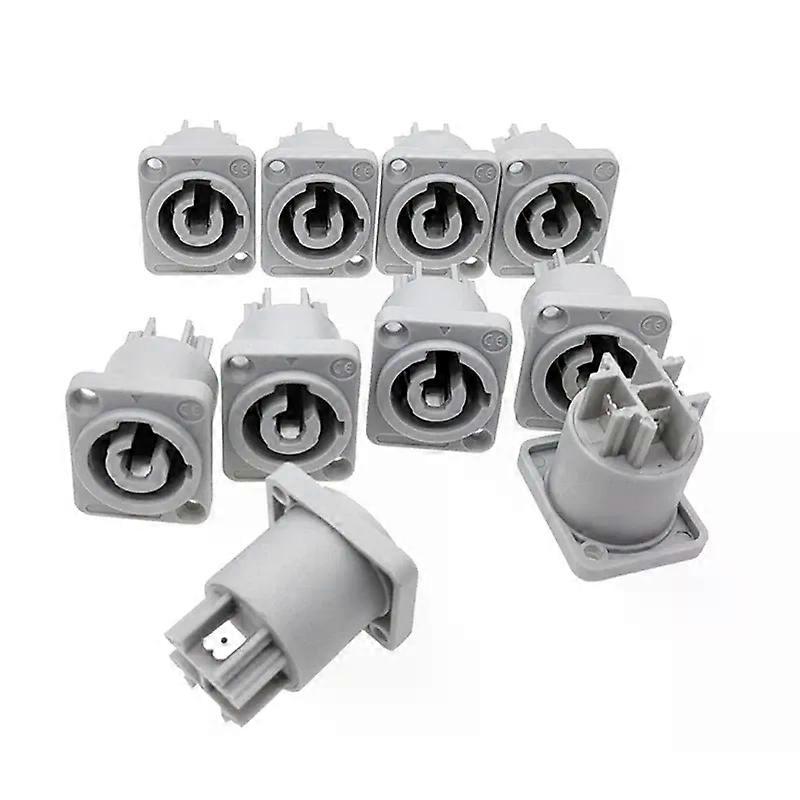 10PCS Powercon Connector 3 Pins 20A 250V Power Speaker Panel Socket Female For LED Screen Stage Lighting
