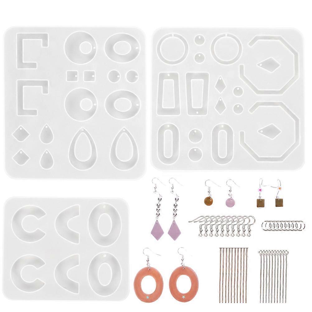 Silicone Mold Creative Jewelry Making for Earring Making 3Sets 203 Pieces