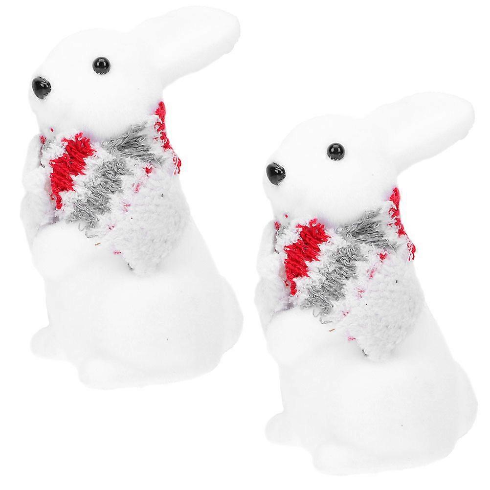 Bunny Shape Foams Decorations Bunny Decor for Decor 4Pcs White