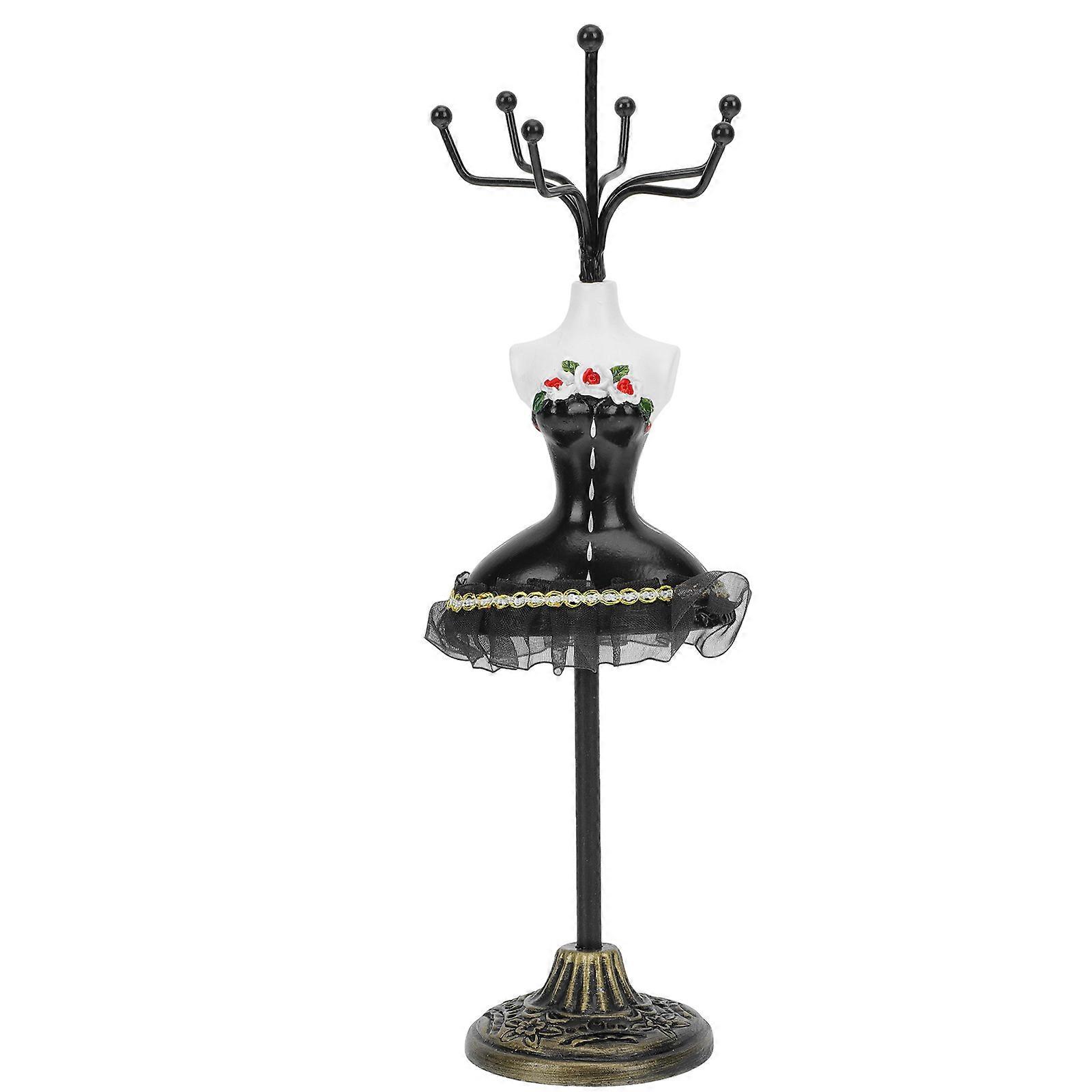 Jewelry Display Rack Resin Storage Rack for Storage Use Black 1Pcs Earring Stand