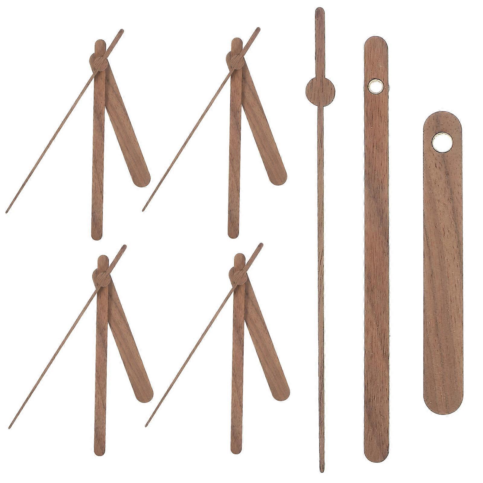 Wooden Clock Hands For Wall Clocks And DIY Enthusiasts 20 Sets Coffee Color Replacement Sturdy Design Rectangular Shape