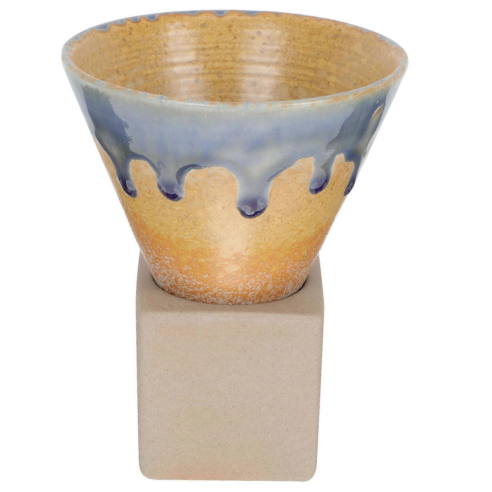 Ceramic Coffee Filter Pour-Over Coffee Dripper for Home Use 4Sets Light Brown