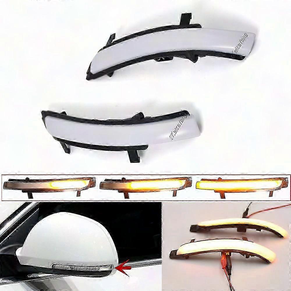 2 Pcs Dynamic LED Sequential Turn Signal Mirror Lights for Skoda Octavia 2009-2013 & Superb 2008-2014