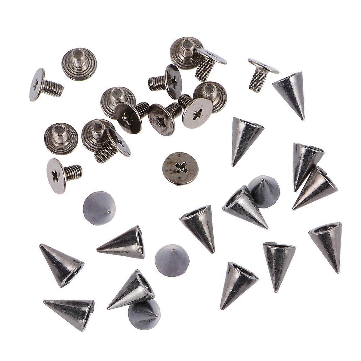 Coffee Screwback Studs Rivet for DIY Making 200Sets Alloy Punk Cone Spikes