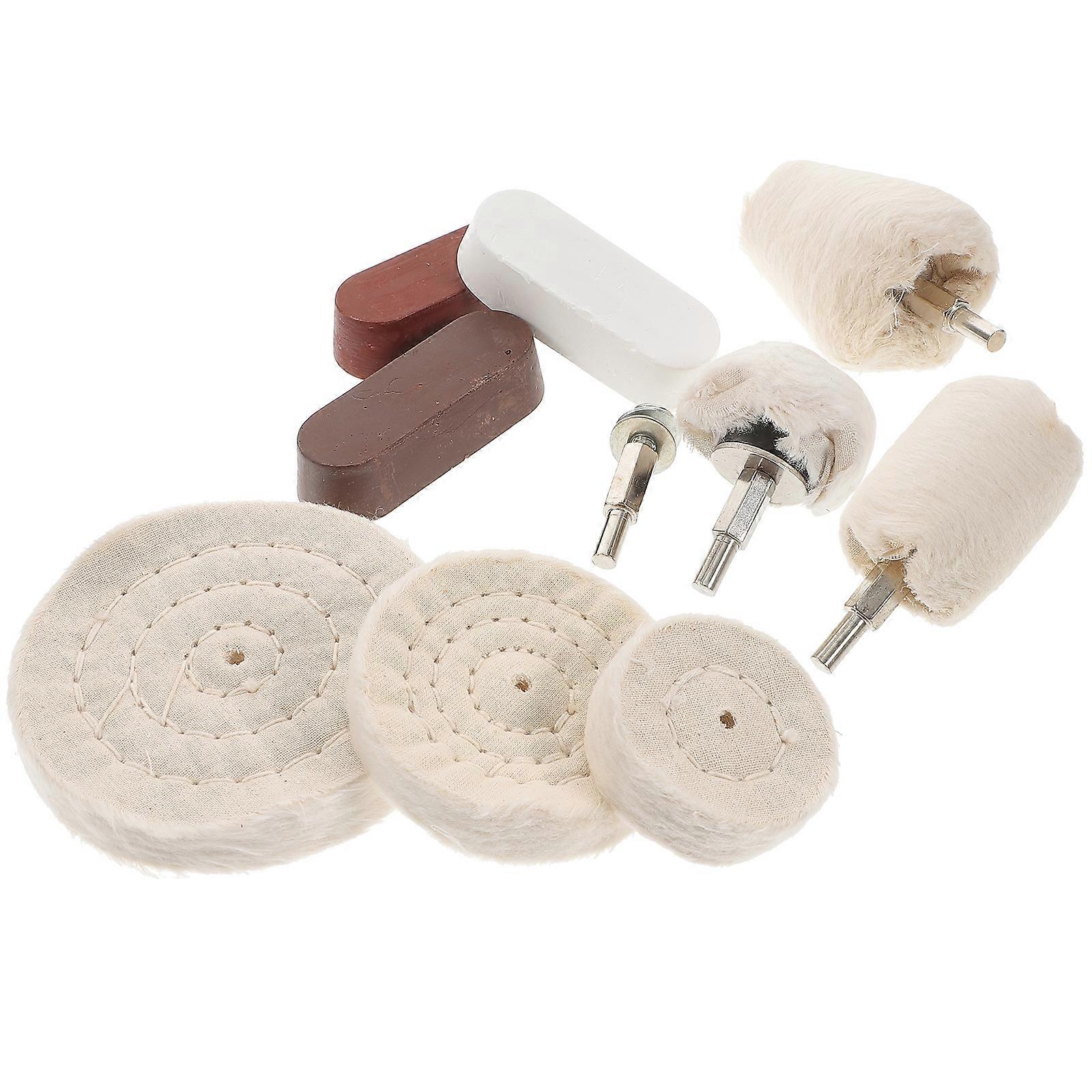 Polishing Wheel Buffing Set 20 Pcs Suitable For Bench Use Ideal For Surface Finishing On Aluminum Bronze Glass And Stainless Steel Round Shape