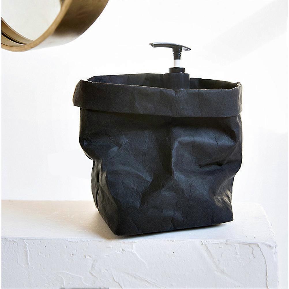 Black Kraft Paper Container for Decoration and Storage 2Pcs