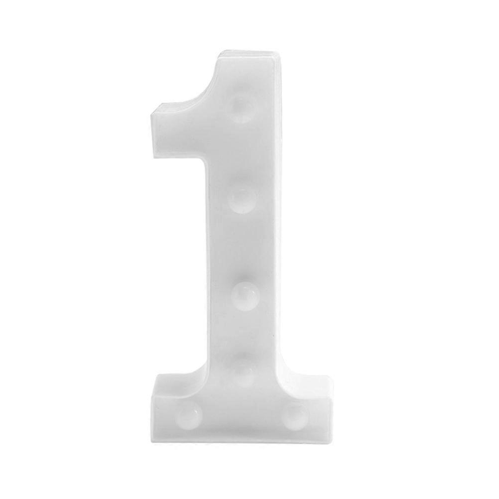 LED Number Lamp for Lighting with Number 1 Sign White Party Decoration
