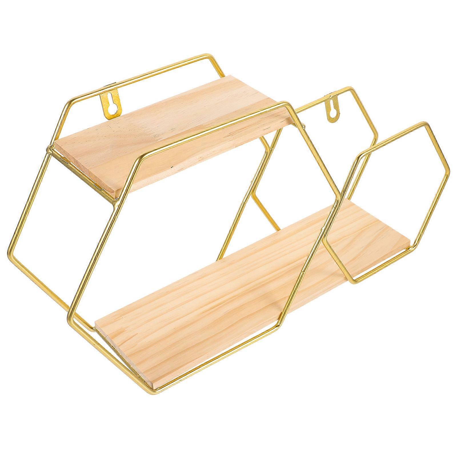 Mounted Shelf for Storage 2Pcs Floating Iron Art Rack