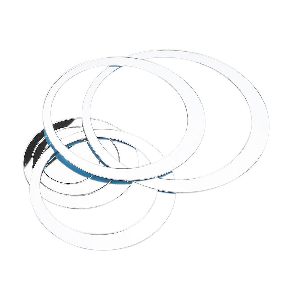 24Pcs Acrylic Mirror Wall Sticker for Home Decor Silver Circle Shape