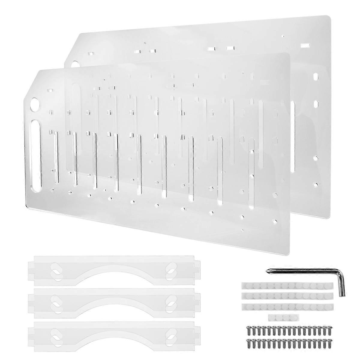 3.5 Inch Desktop Hard Disk Rack Transparent Acrylic 10 layer