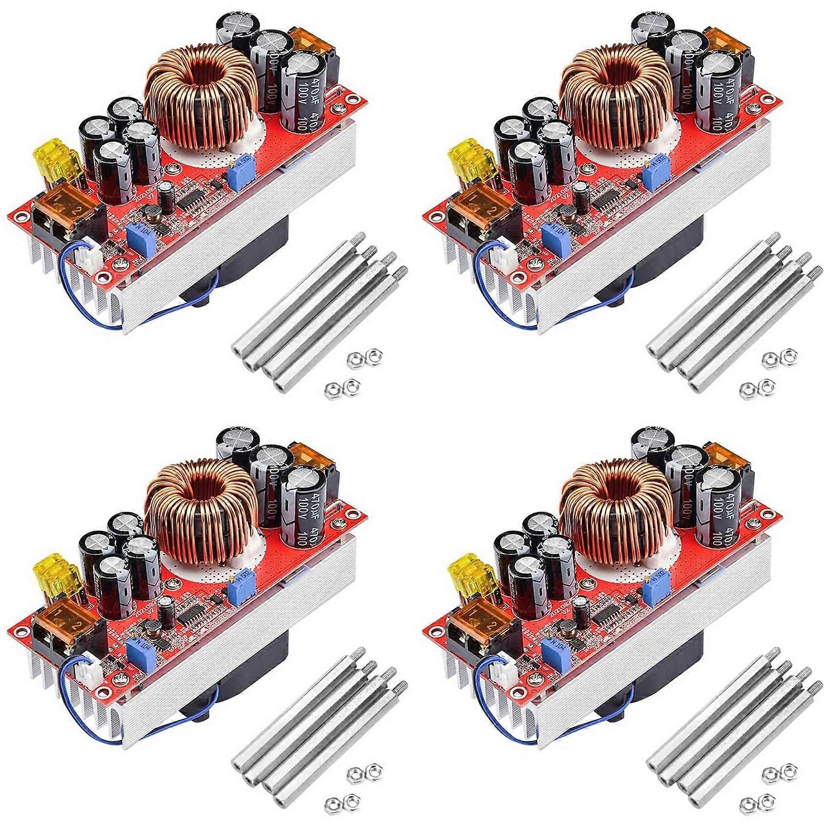 4X 1800W DC-DC Boost Converter 40A Adjustable Voltage 10-60V to 12-90V for High Power Applications