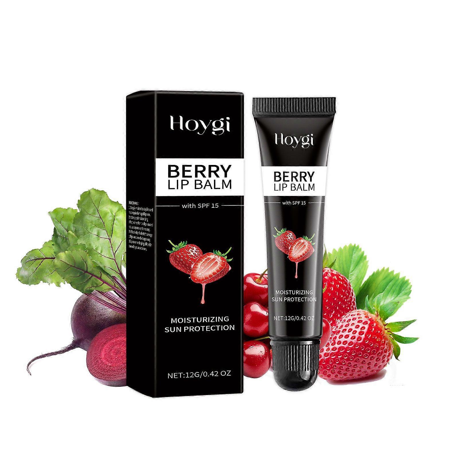 Hoygi Colored Berry Lip Balm Soft, Hydrating, Moisturizing, Smoothing Lip Lines, Nourishing Lip Balm