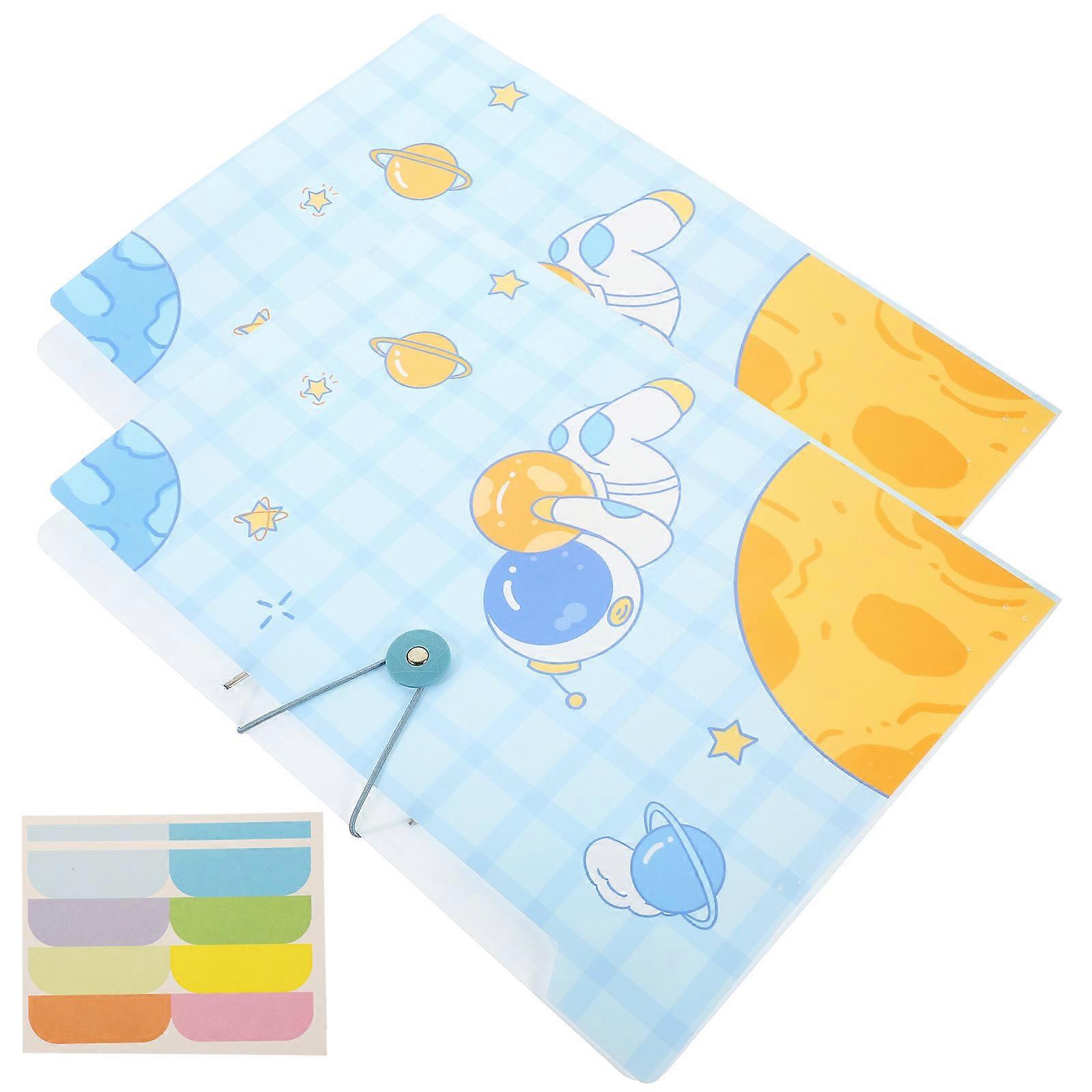 Plastic File Accordion Organizer for Storage 6Pcs Sky Blue Folder