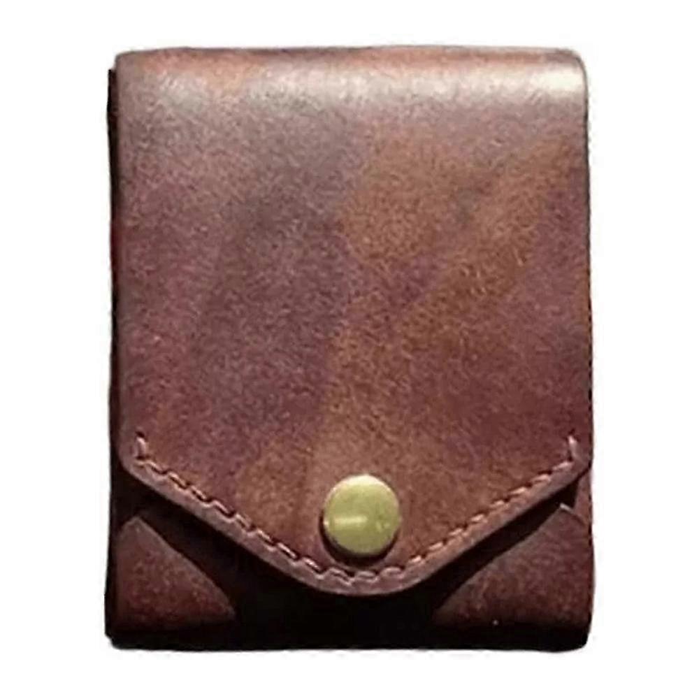 ארנק קומפקטי רב תכליתי, ארנק עור בעבודת יד לגברים, קטן דק 25-26